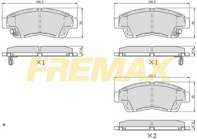 Fremax FBP-1595 Front Brake Pad (Corbon Formula) Toyota Corolla Ae100-101-111 Enj 95-00-Corona-Carina 95-98 — Brake Pads