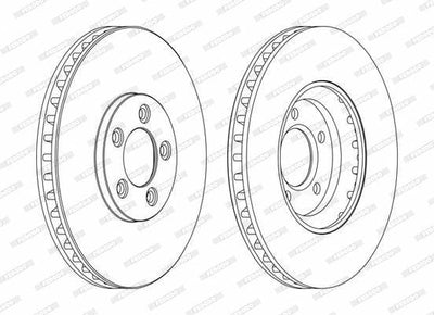 FERODO DDF1648C Brake Disc for Jaguar S-Type II — Brake Rotors & Drums