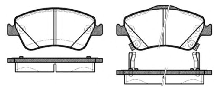 MGA 55276 Brake Pad Brake Front-(Toyota: Corolla 07 > 12 / Auris 07 > 12 / Corolla 13 > 1.4 D4d Diesel) — Brake Pads