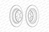 FERODO DDF2338C - Ventilated Rear Brake Disc for 15-Mondeo — Brake Rotors & Drums