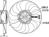 BEHR Fan Motor - 290 mm 90W Compatible with VW Polo, Seat Ibiza, Skoda Fabia — Motors, Pumps & Antennas