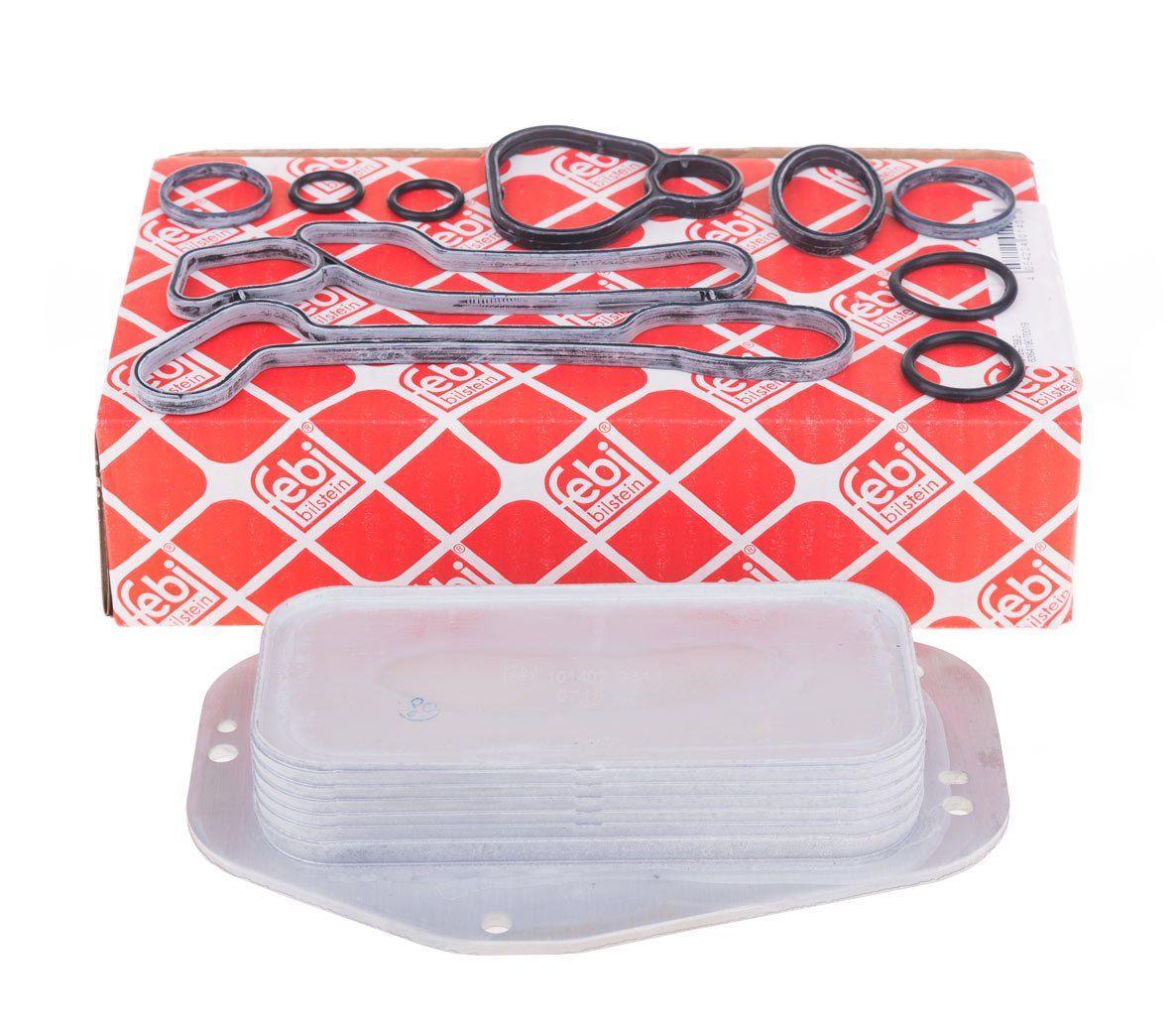 FEBI Chevrolet Cruze 1.6 Oil Cooler & Complete 9-Piece Gasket Set — Oil System