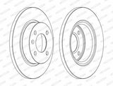 FERODO Disc Brake Rear DDF1283C for Corsa <03 — Brake Rotors & Drums