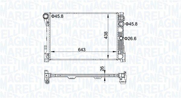 Magneti Marelli 350213161300 Water Radiator W204 M271-646 07-13 — Radiators & Fans