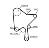 Gates K015686XS Timing Belt Set - Compatible with Timing TK Models — Water Pump & Thermostat