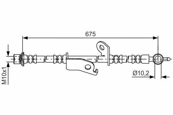 BOSCH Brake Hose - Reliable Performance for Toyota Avensis — Brake Hydraulics
