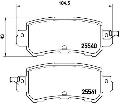 Brembo P49047 Brake Pad Rear Mazda CX-3 CX-5 1.5D/2.0/2.5/2.2D AWD 11-17 — Brake Pads