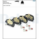 Delphi LP1717 Rear Brake Pads - Low-Metallic Material