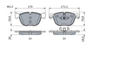 BOSCH Front Brake Pads Set for X4 (F26) & X5 (E70)