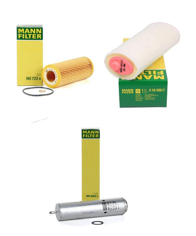 Mann Bmw E60 Body 520d 2002-2007 Scheduled Service Filter Set Pollen excluding — Maintenance & Service Kits