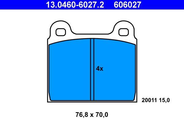 ATE 13.0460-6027.2 Brake Pad Front Taunus 76 > W115 911 73 > — Brake Pads