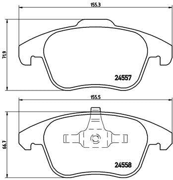 Brembo P61086 Brake Pad Front Low-Met Opel — Brake Pads