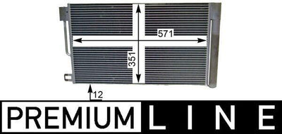 Mahle AC367000P A/C Condenser (Kondenser) 06-Corsa.D-Fiorino-G.Punto 1.2-1.4 16V *Z12xep-Z14xep* — Condensers & Evaporators