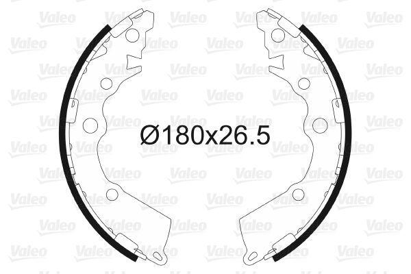 VALEO 564152 Brake Shoe - Rear Brake Pad Set for Kia Picanto 2011 — Brake Cables & Hardware