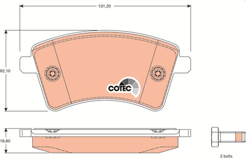 TRW GDB1785 Brake Pad Front Kangoo III Mercedes Citan 2012= / Kangoo / Grand Kangoo II — Brake Pads