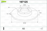 VALEO 197125 Rear Brake Disc - Fits Audi A6 2.0, 2.4 and 2 more models — Brake Rotors & Drums