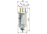 BOSCH 09864B2004 Diesel Fuel Filter - Logan, Sandero, Duster — Fuel Delivery