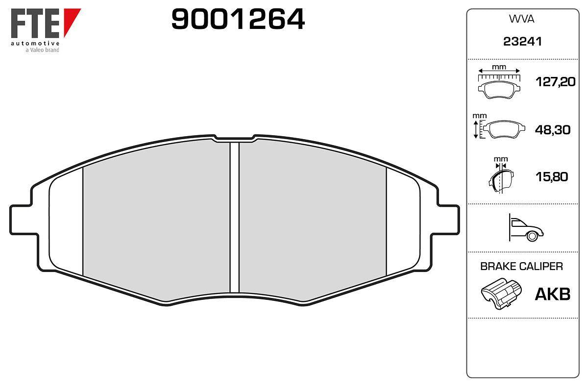 Fte 9001264 Front Brake Pad Kalos 1.2 / 1.4 / 1.4 16V 03 / 05-Matiz 0.8 / 1.0 09 / 00 03 / 05-Lanos 1.4 / 1.5 — Brake Pads