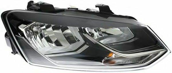 hella volkswagen polo right headlight 2014-2017, front view of HELLA headlight for Volkswagen Polo, quality guarantee label on HELLA headlight HELLA Volkswagen Polo 2014-2017 Right Headlight - Durable & Reliable | Aftermarket Part HELLA Volkswagen Polo Right Headlight (2014-2017) volkswagen-polo, headlight, hella, car-parts, automotive, aftermarket, german-engineered, right-headlight, vehicle-lighting, ai-generated