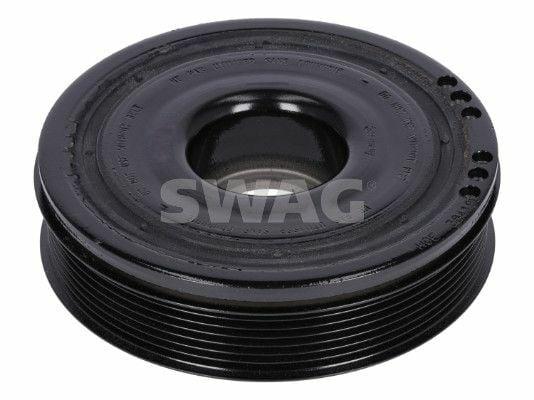 swag crank pulley front view, swag crank pulley specifications SWAG Crank Pulley 60104451 - 6 Channel for 2.0 DCI Models | Traffic, Vivaro, Laguna, Koleos, Latitude SWAG Crank Pulley - 6 Channel 2.0 DCI swag, crank-pulley, vehicle-parts, auto-repair, mechanics, car-owners, crankshaft-pulley, engine-parts, performance-parts, ai-generated