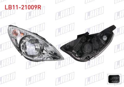LABO LB11-21009R Headlight Right Electric with Motor Hyundai i20 09-12 — Headlights