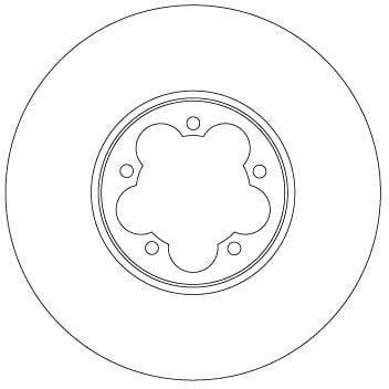 TRW Front Brake Disc Set for Ford Transit - Ventilated, 2 Discs — Brake Rotors & Drums