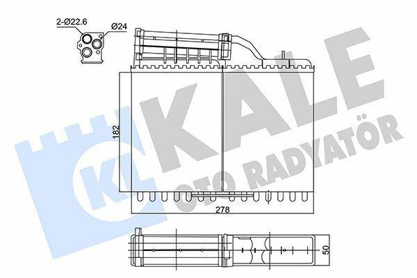 Kale Radiator 346465 for BMW E34 (88-92) - High Efficiency Heating System — Radiators & Fans