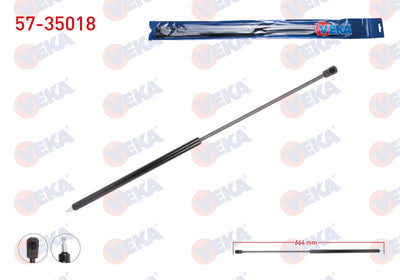 Veka 57-35018 Motor Hood Gas Strut 646mm / 315N Renault Megane III (Bz0) 1.5 dCi 2008-2015 | Set of 2