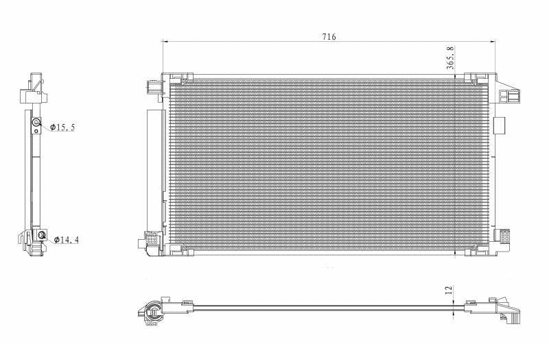NRF Climate Radiator for Toyota CH-R 16 > Corolla 19 > 1.8 Hybrid — Radiators & Fans