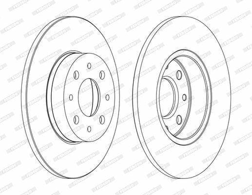 FERODO DDF1741C - Rear Brake Disc for MiTo 08 — Brake Rotors & Drums