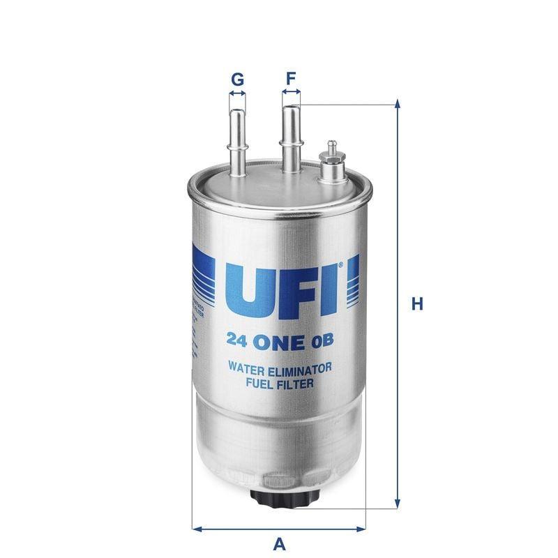 UFI Diesel Filter 24.ONE.0B for 11-Boxer-Jumper 3.0Hdi — Fuel Delivery