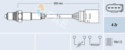 FAE 77200 Oxygen Sensor Golf5-Jetta-Polo-Cordoba-Ibiza-Fabia Bby-Bky-Bbz-Caxa 1.4 16V-1.4 TSI 01 — Oxygen & Air-Fuel