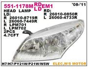 depo left headlight chrome for renault megane iii, renault megane iii left headlight installation view DEPO Left Headlight Chrome for Renault Megane III 2008-2011 - Electric Operation | Car Owners, Renault Megane III Users DEPO Left Headlight Chrome for Renault Megane III 08-11 depo, left-headlight, chromed-light, renault-megane-iii, car-parts, auto-lighting, replacement-parts, car-owners, vehicle-accessories, ai-generated