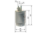 BOSCH Fuel Filter 0450906357 - For 2002 Focus 1.8Di-TDCI — Fuel Delivery