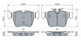 BOSCH 0986424334 Brake Pad Set - Low-Metallic Performance — Brake Pads