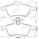 JURID 573186JC Brake Pads - Durable Ceramic Pads for Jaguar Focus C.Max