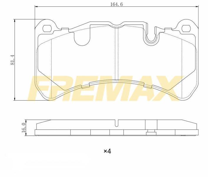 Fremax FBP-1929 Front Brake Pad (Corbon Formula) Mercedes CLK 55-63 Amg (2002-2010)