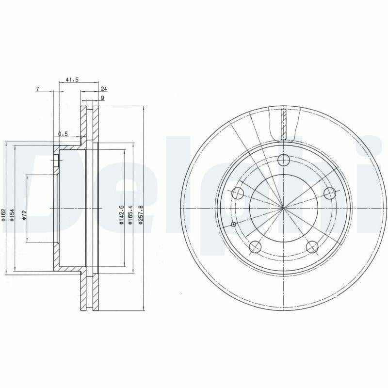 Delphi BG2779 Front Brake Disc for Toyota Corolla — Brake Rotors & Drums