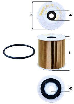 Mahle OX175D Oil Filter Mini R50/R53/Cooper Jeep Renegade 14-> Fiat Egea 14-> — Oil Filters