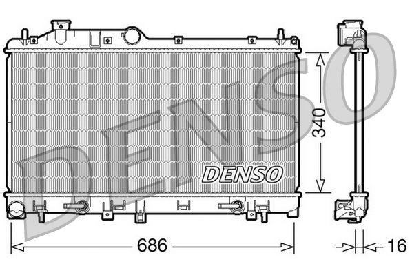 Denso DRM36009 Su Radiator-(Otom.)-(Subaru Legacy 05 / 2.0)