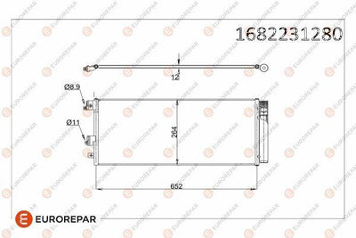 Eurorepar 1682231280 A/C Condenser Corsa E B12xel D12xel B13dte B13dtr 97-00 — Condensers & Evaporators