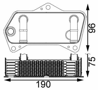BEHR Oil Cooler CLC202000S - Transmission Cooler for VW Golf V, Passat, A3 6A DSG — Oil System