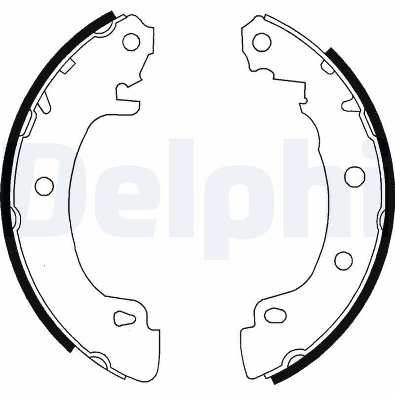 Delphi LS1724 Brake Shoe - Brake Component for Renault Megane — Brake Cables & Hardware