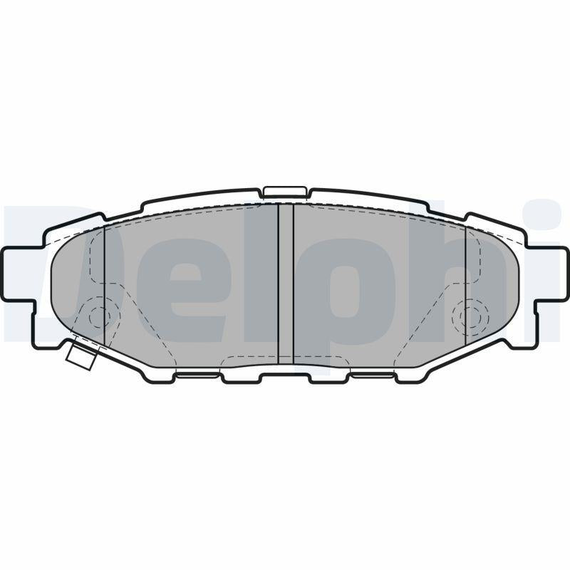 Delphi LP1999 Brake Pad Rear Forester 08-12 Impreza 08-12 Legacy 03-11 Outback 03-Xv 12-110.4X37.5X14.4 14.8 — Brake Pads