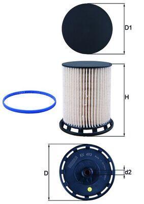 Mahle KX493D Diesel Filter Audi Q7 3.0 TDI Quattro 15- Touareg — Fuel Delivery