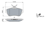 BOSCH 0986424625 - Brake Pad Rear for Expert, Scd, Jpy — Brake Pads