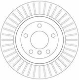 TRW DF6299 Brake Disc - Ventilated Design for BMW E60 E61 Xdrive — Brake Rotors & Drums