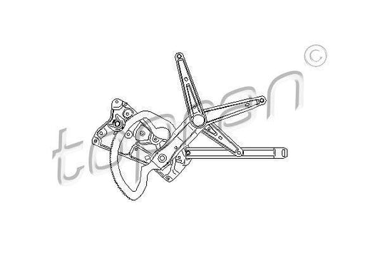 TOPRAN 501823 Electric Window Lift Mechanism - Universal for BMW E36 Front Right — Valvetrain