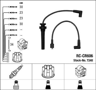 NGK 7248 Chrysler Neon Stratus 2.0 Spark Plug Cable Set — Coils & Plugs