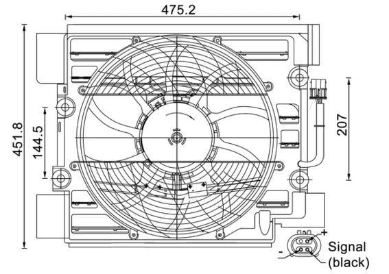Mahle ACF24000S Fan Complete BMW E39 E38 M52 B20 3 with Connector
